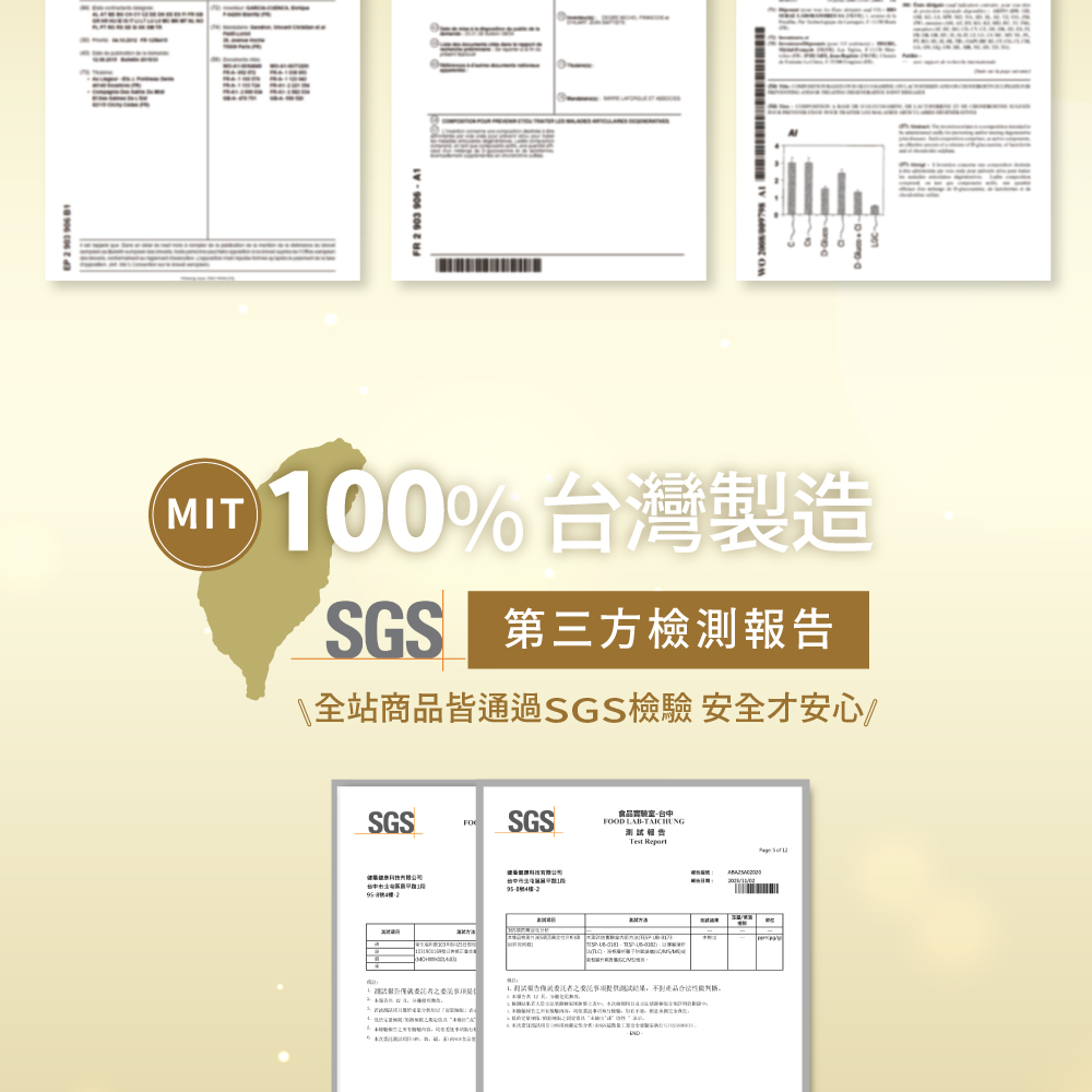 MIT 100% 台灣製造 SGS第三方檢測
